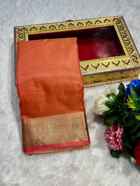 Vastrangan tissue orgenza saree wholesale market photos